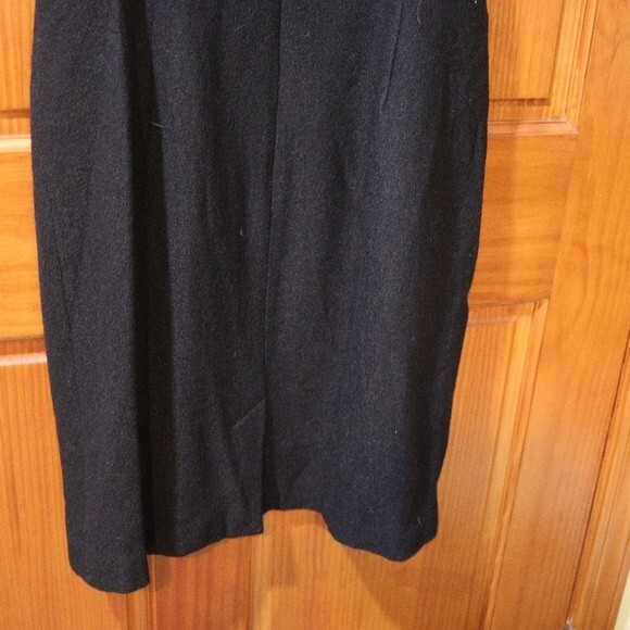 Banana Republic Little Black Dress Wool Blend Career Dress Ruffle Bodice 14 - Picture 5 of 12